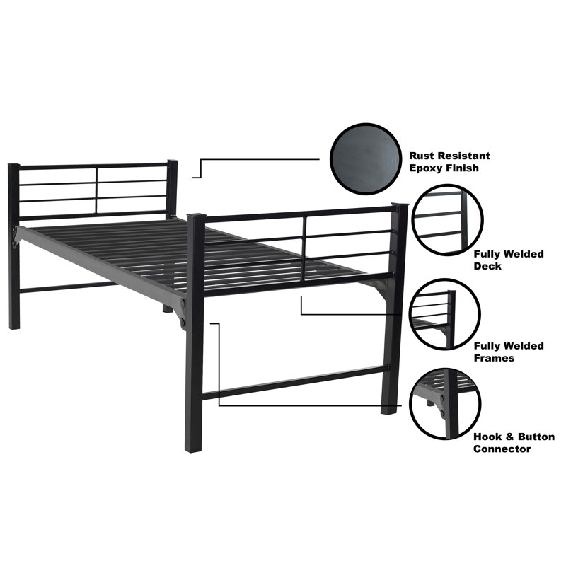 Latitude Run® Blantex University 2" Heavy Duty Steel Bunkable Platform